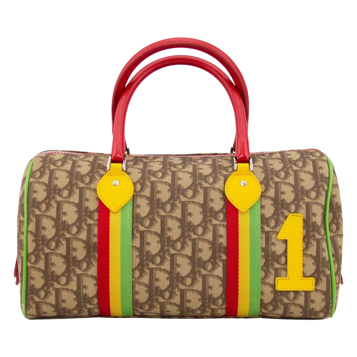 Early 2000s Christian Dior Rasta Collection Boston Bag