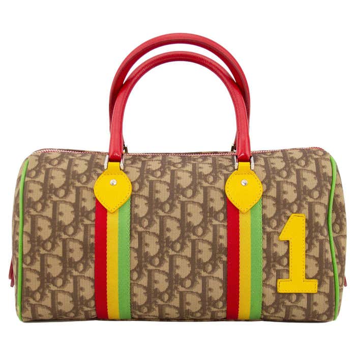 Early 2000s Christian Dior Rasta Collection Boston Bag For Sale at 1stDibs