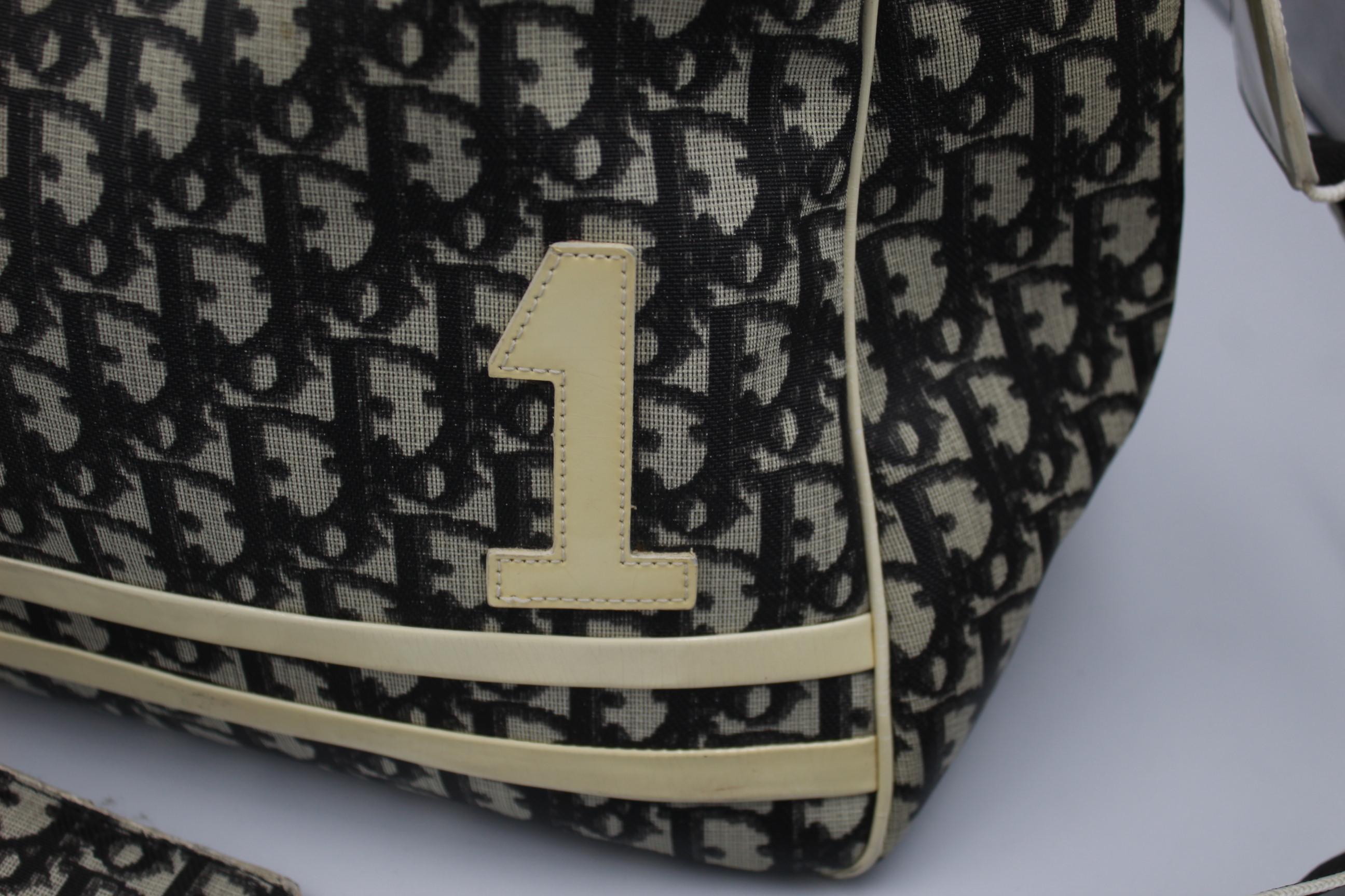 Early 2000's Dior Monogram Canvas Sport / Travel Bag with Strap In Fair Condition In Paris, FR