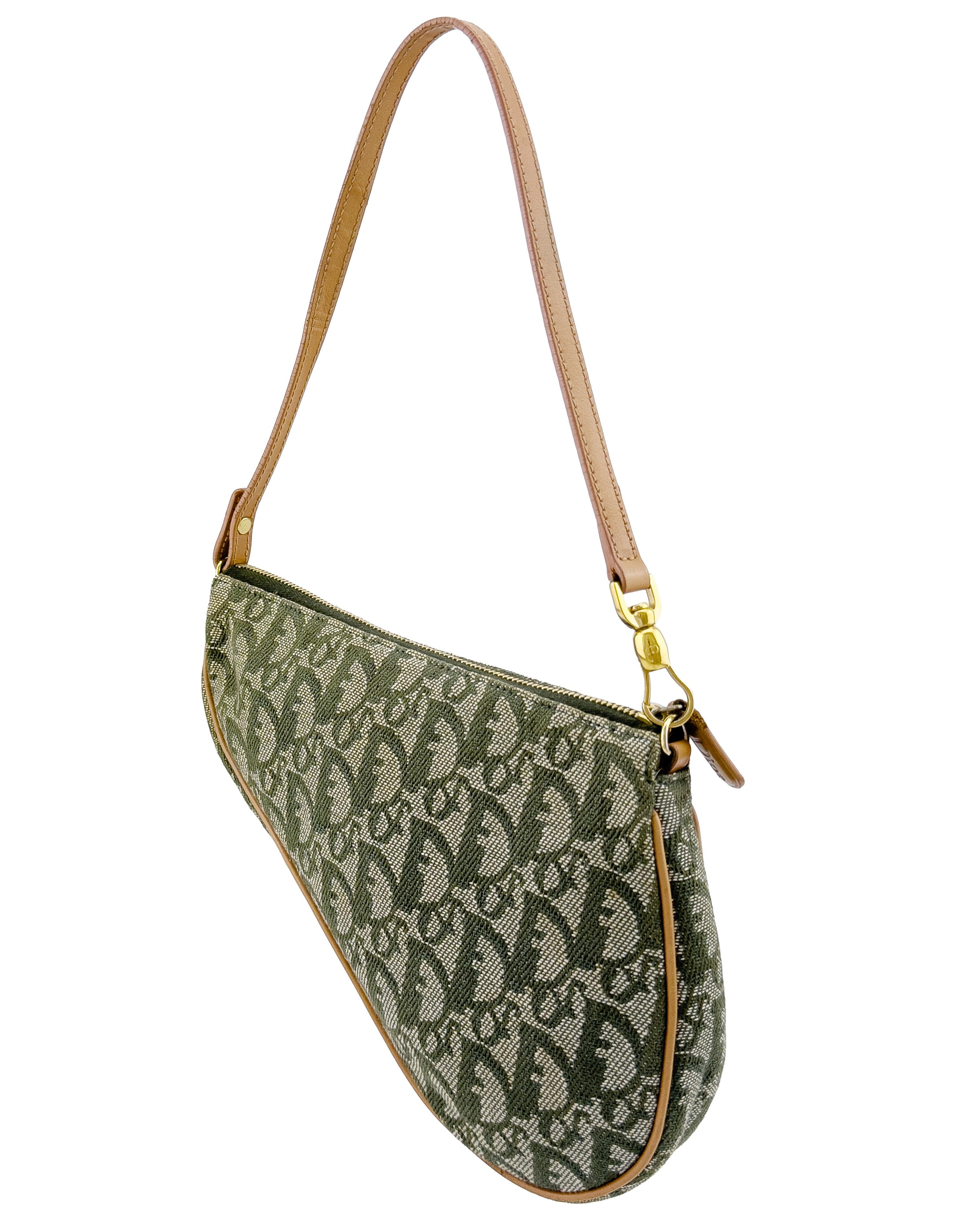 Cartera de sillín Christian Dior con monograma 