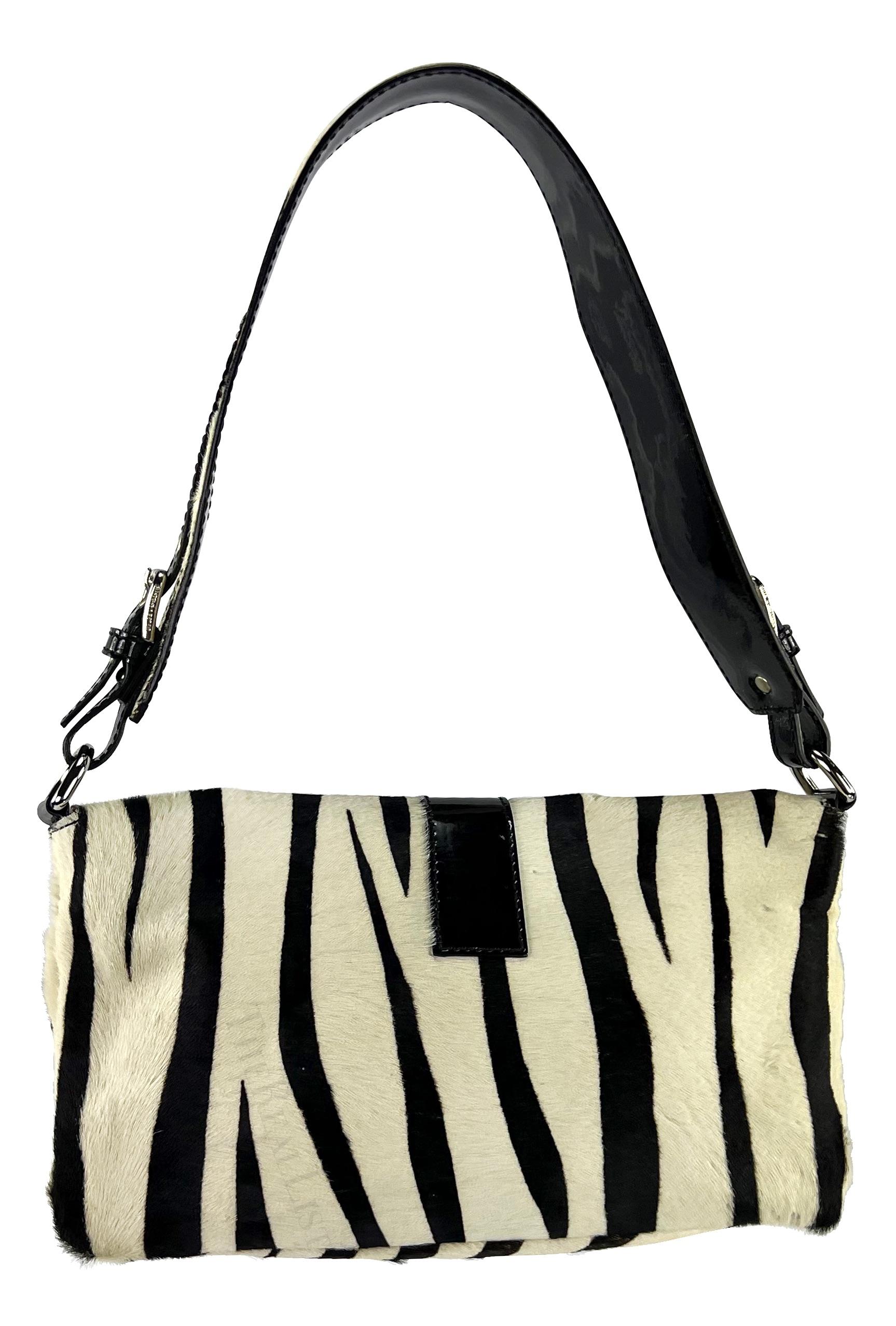 Early 2000s Dolce and Gabbana Zebra Pony Hair Shoulder Bag In Good Condition In West Hollywood, CA