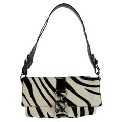 Early 2000s Dolce and Gabbana Zebra Pony Hair Shoulder Bag