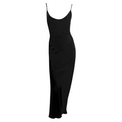 Early 2000s Dolce & Gabbana Black Satin Slip Gown