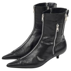 Botas de piel con cremallera Dolce & Gabbana de principios de la década de 2000 - Talla 38,5 (Talla 37)