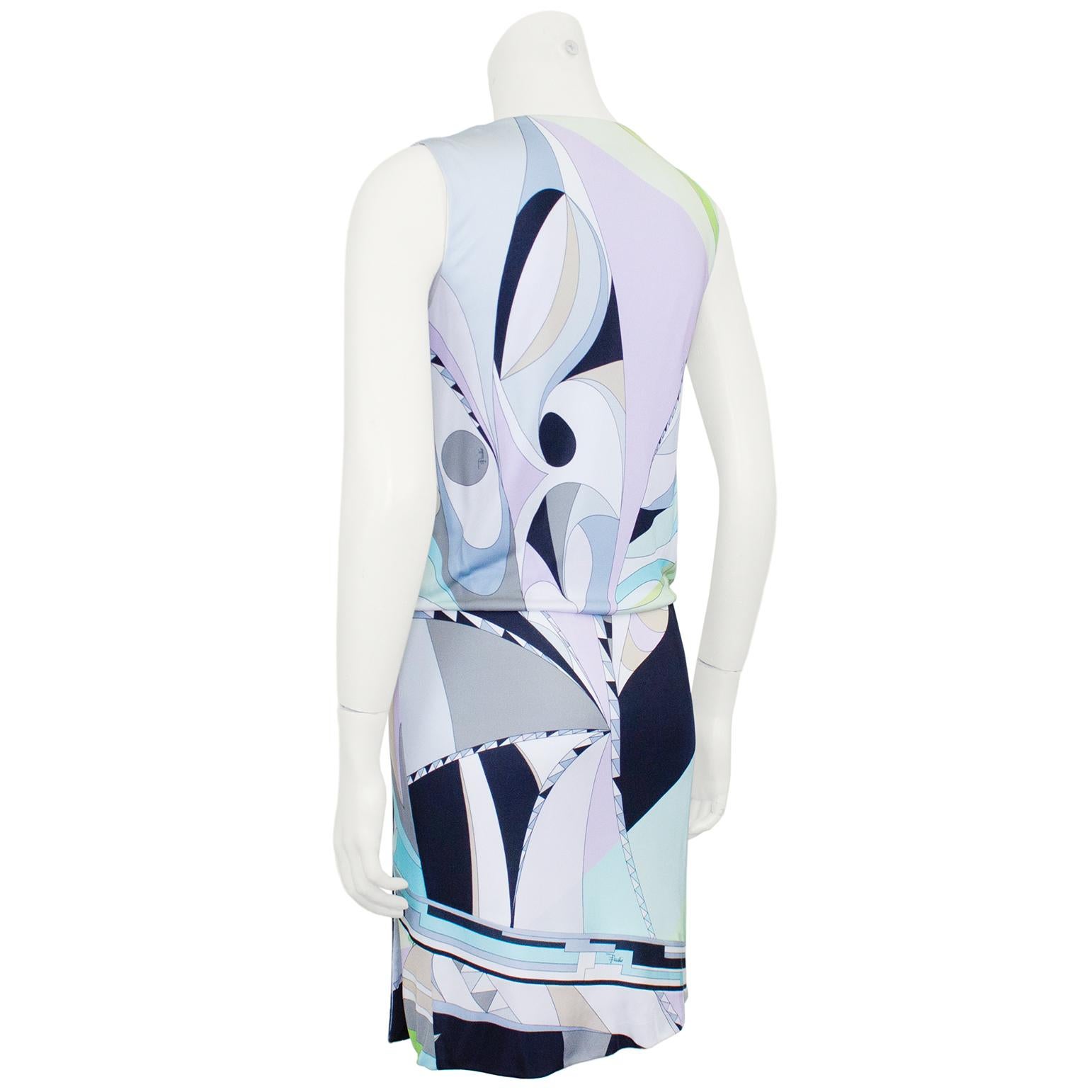 Early 2000s Emilio Pucci Printed Dress  In Good Condition For Sale In Toronto, Ontario