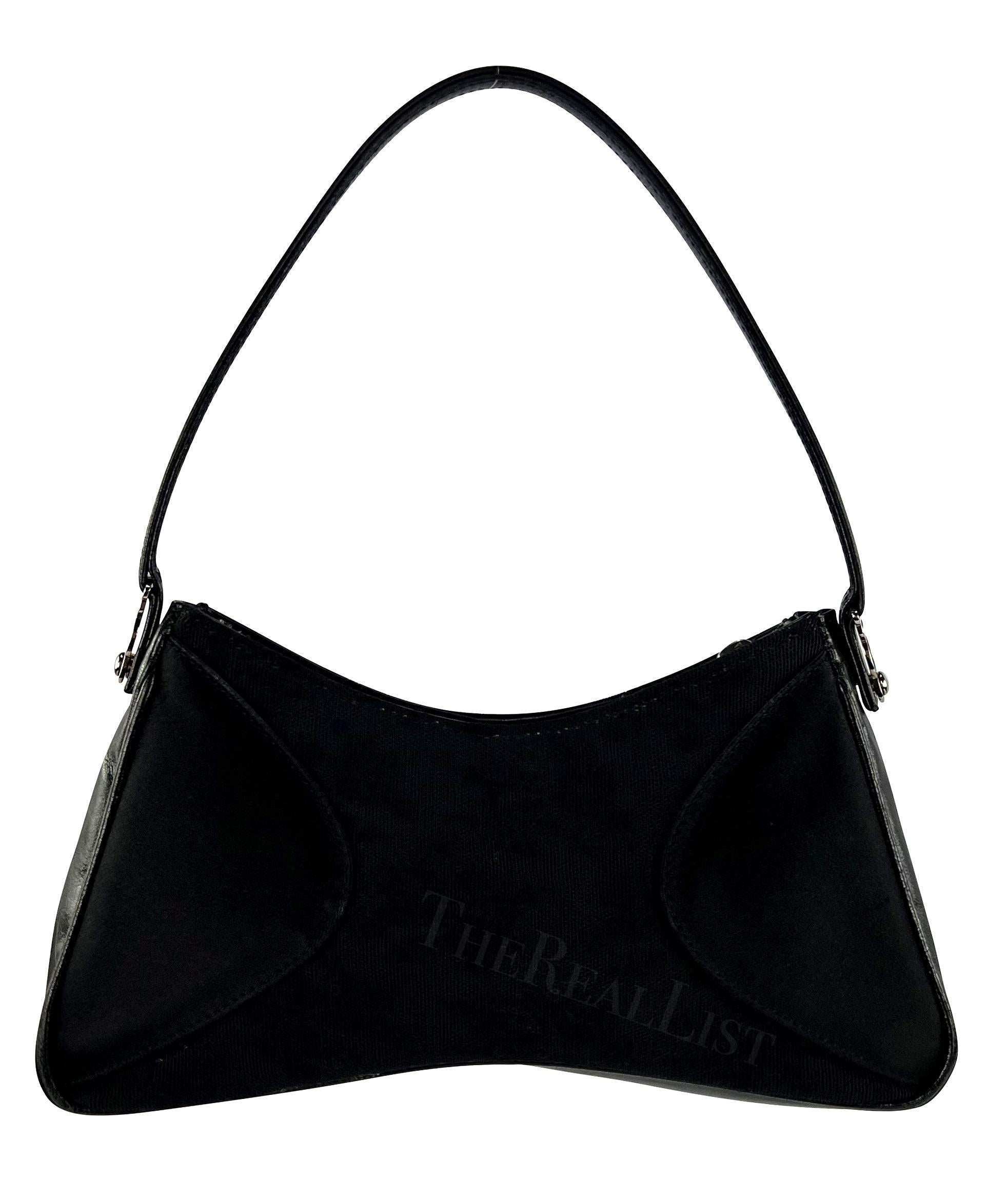 Donna Mini borsa stile corsetto in raso nero di John Galliano dei primi anni 2000 in vendita