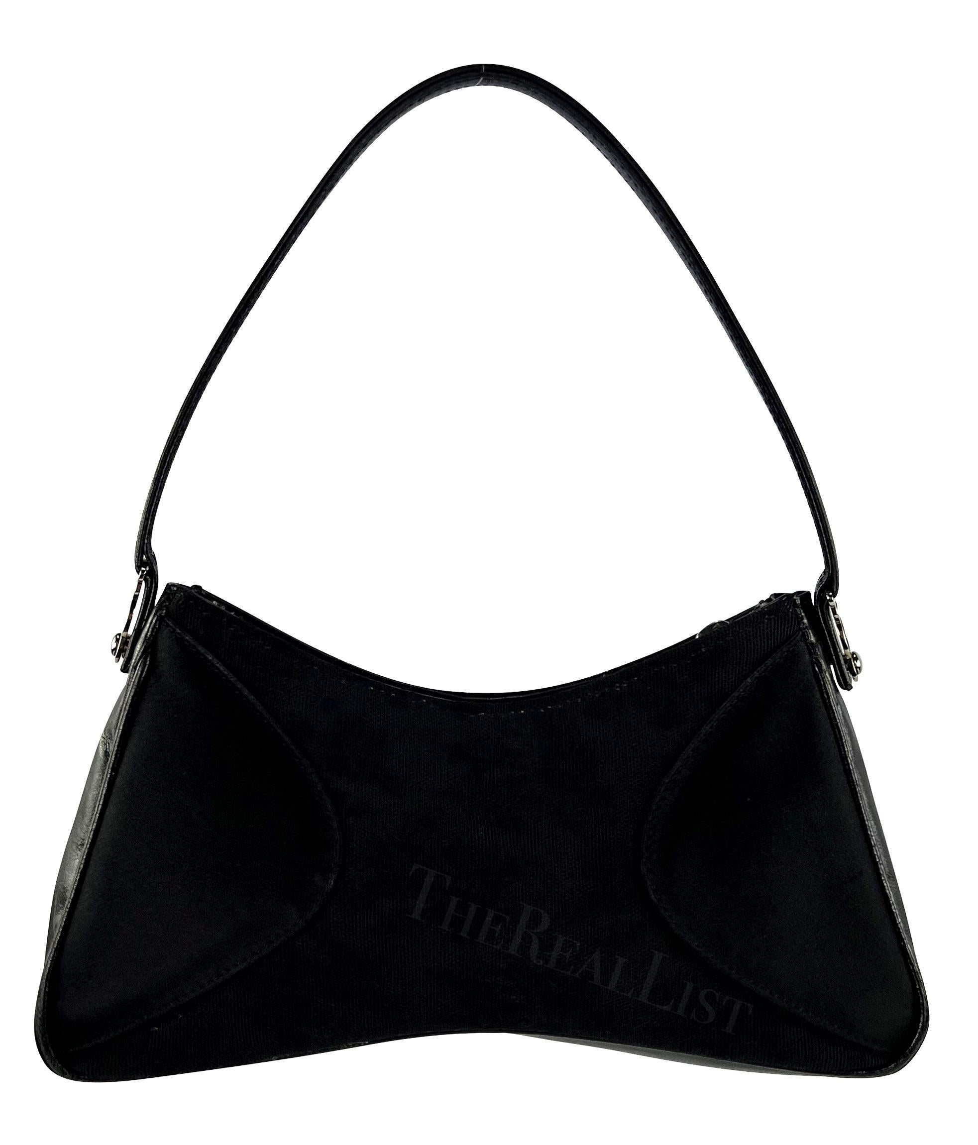 Early 2000s John Galliano Black Satin Leather Corset Style Mini Bag In Good Condition For Sale In West Hollywood, CA