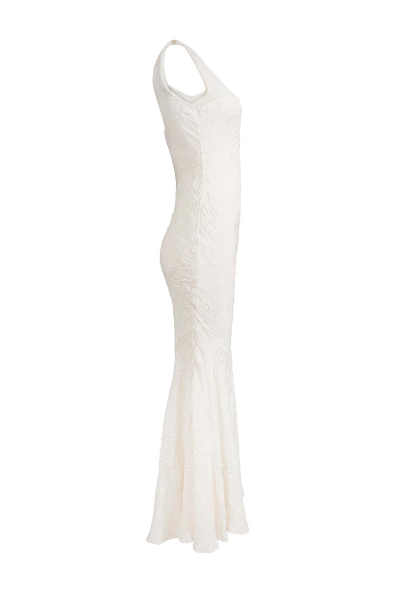 Early 2000s John Galliano White Silk Bias Cut 30s Style Bridal Gown at  1stDibs | john galliano white dress