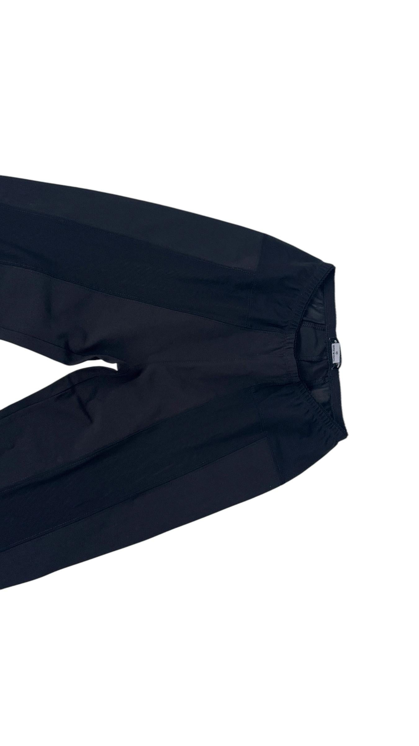 Black Début des années 2000 Marithé + François Girbaud Leggings extensibles noirs à empiècements en maille en vente