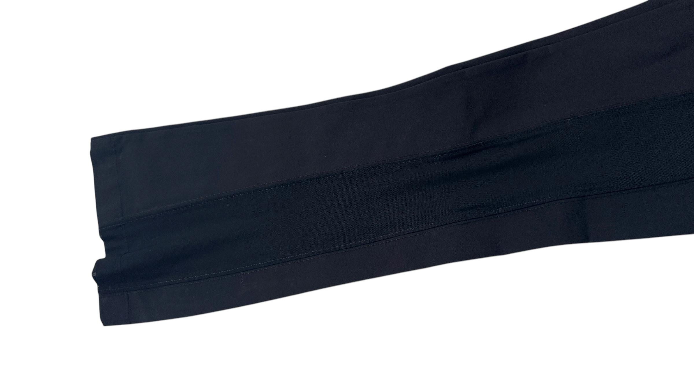 Début des années 2000 Marithé + François Girbaud Leggings extensibles noirs à empiècements en maille en vente 3