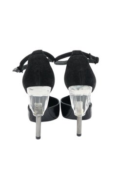 Early 2000s Patent T-Strap Lucite Heel Pumps