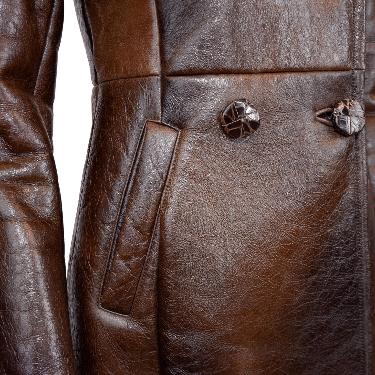prada leather shearling jacket