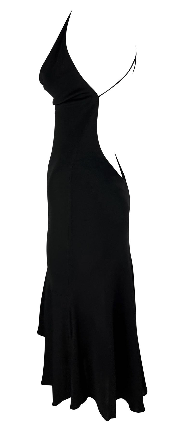 Early 2000s Yigal Azroul Sheer Backless Black Cowl Neck Flare Dress For Sale at 1stDibs Early 2000s Yigal Azroul Sheer Backless Black Cowl Neck Flare Dress For Sale at 1stDibs