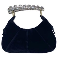 Anfang der 2000er Jahre Yves Saint Laurent by Tom Ford Gaga Mombasa Mini-Tasche aus Samt mit Kristall