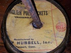 Early 20C American Dedham Style Sang de Boeuf Pottery & Gilt Bronze Table Lamp