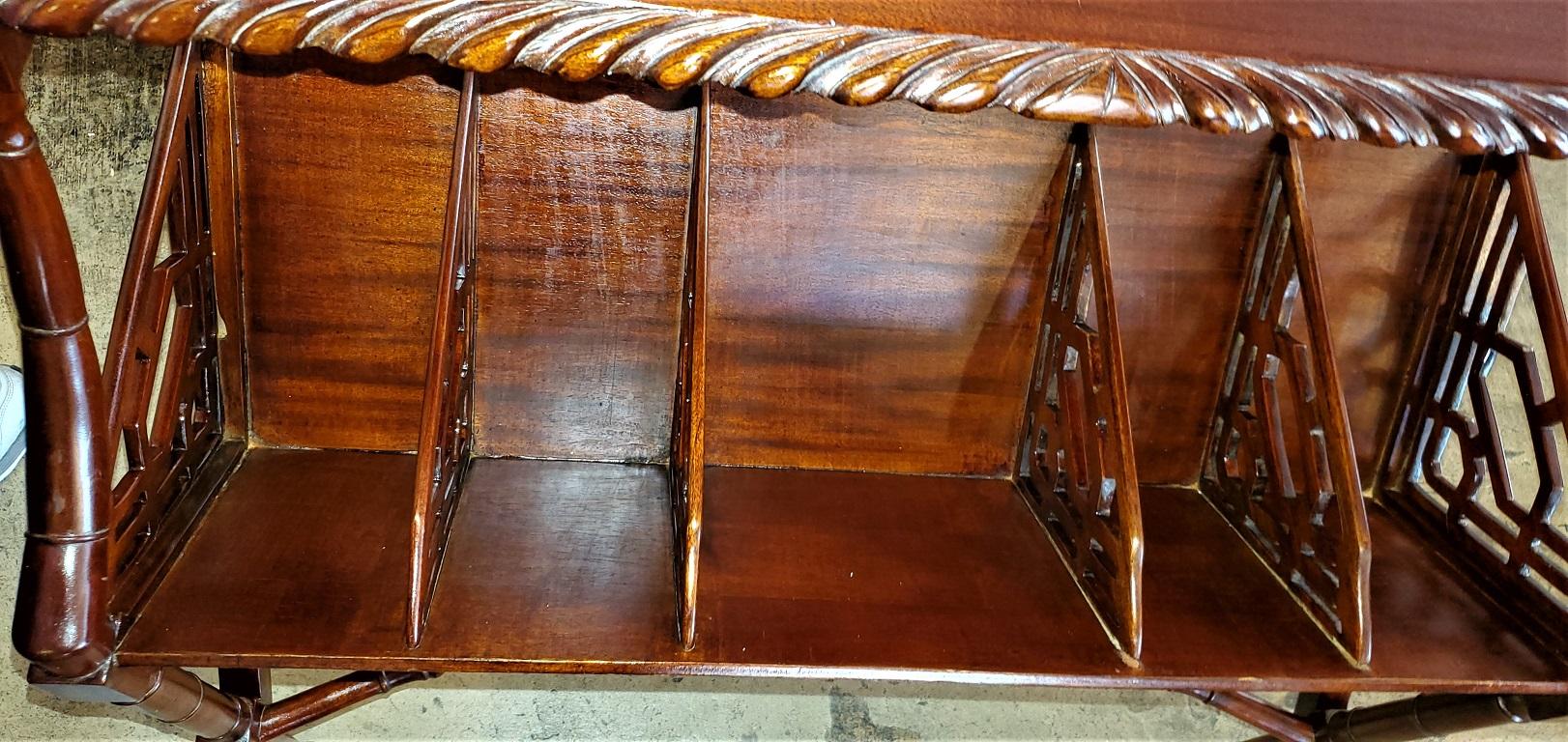 Early 20th Century American Nouveau Magazine Rack Console 4