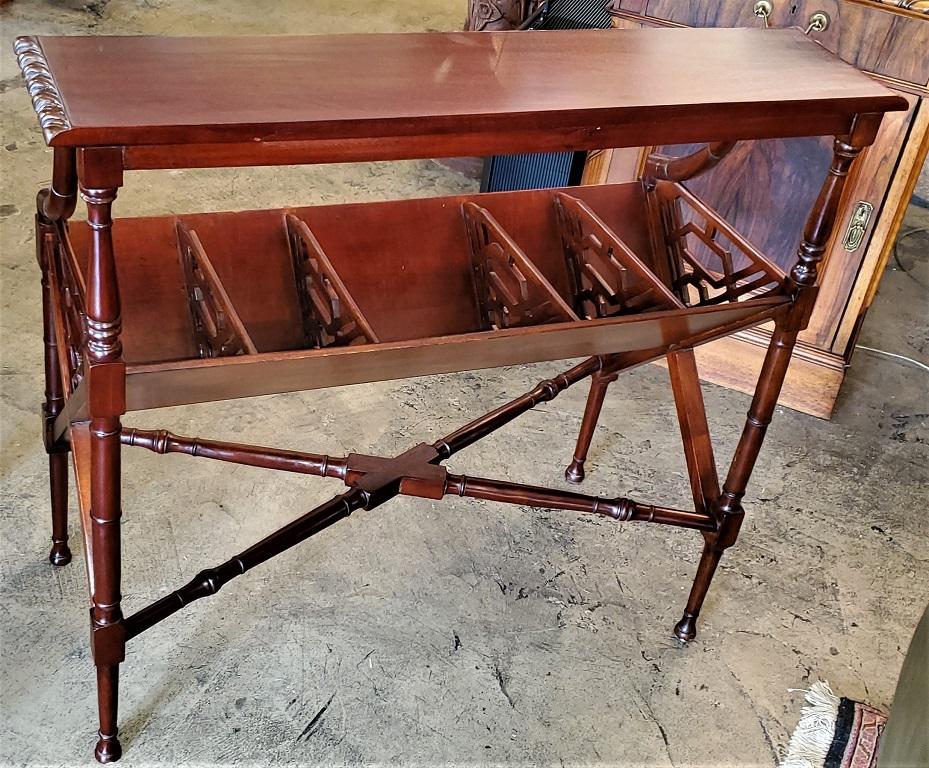 Early 20th Century American Nouveau Magazine Rack Console 5