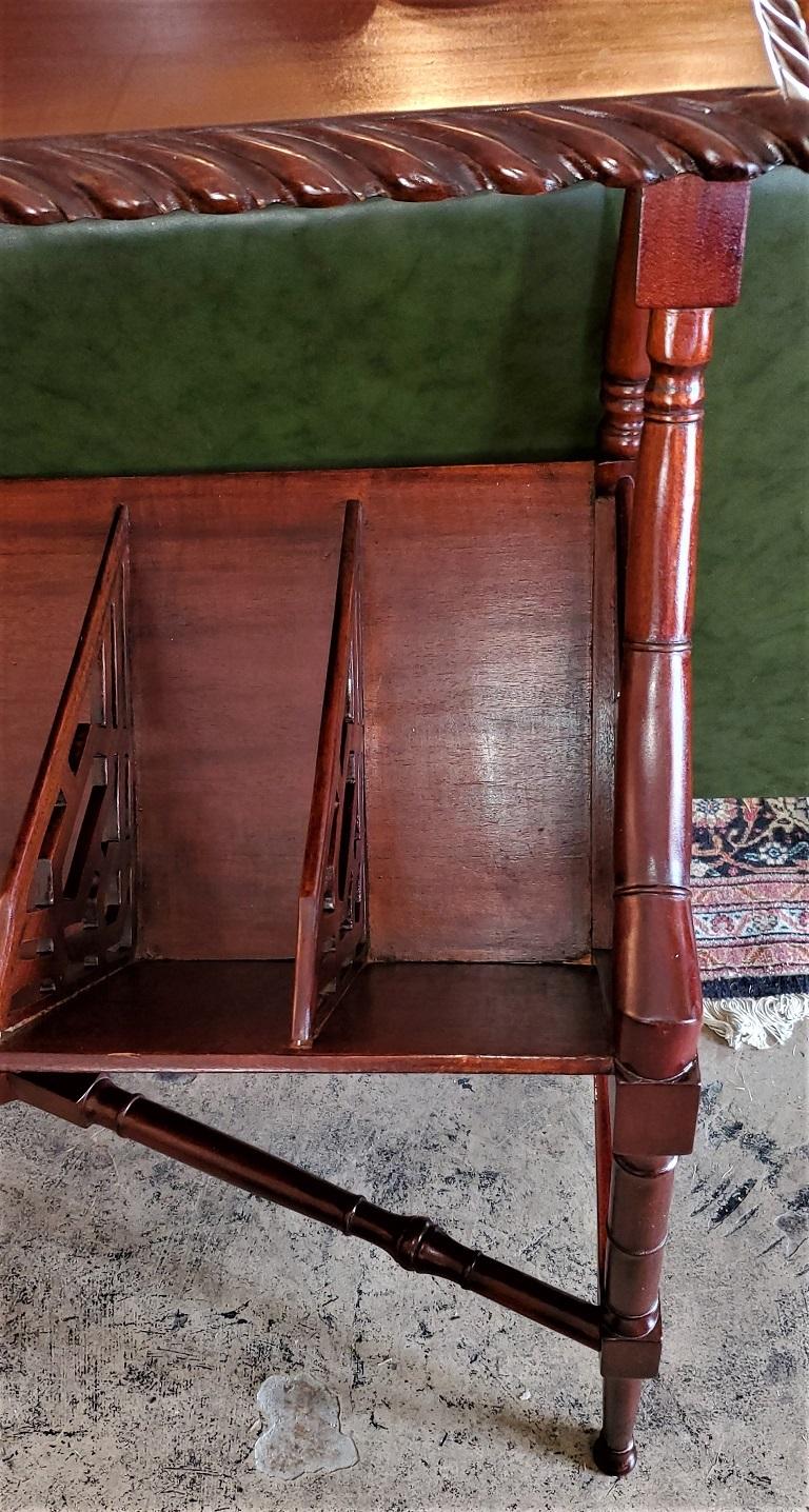 Early 20th Century American Nouveau Magazine Rack Console 8