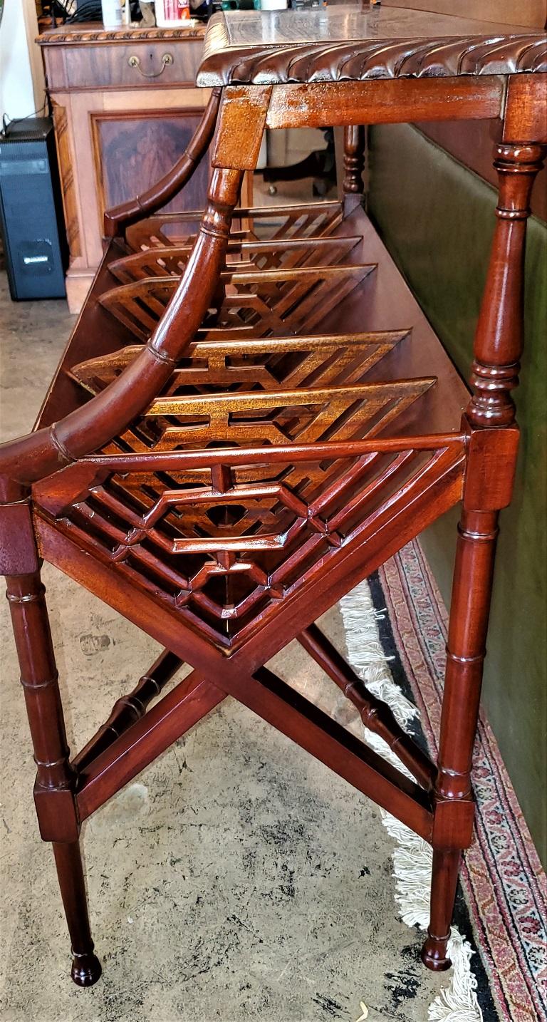 Early 20th Century American Nouveau Magazine Rack Console 13