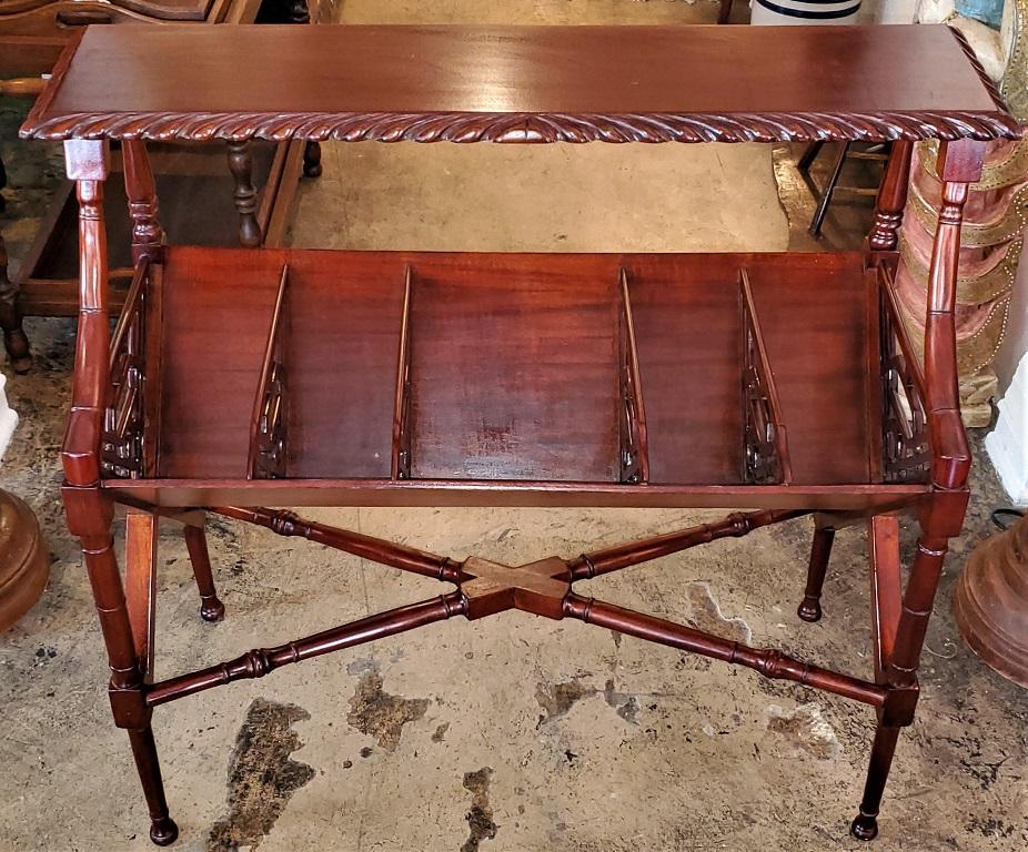 Hand-Crafted Early 20th Century American Nouveau Magazine Rack Console