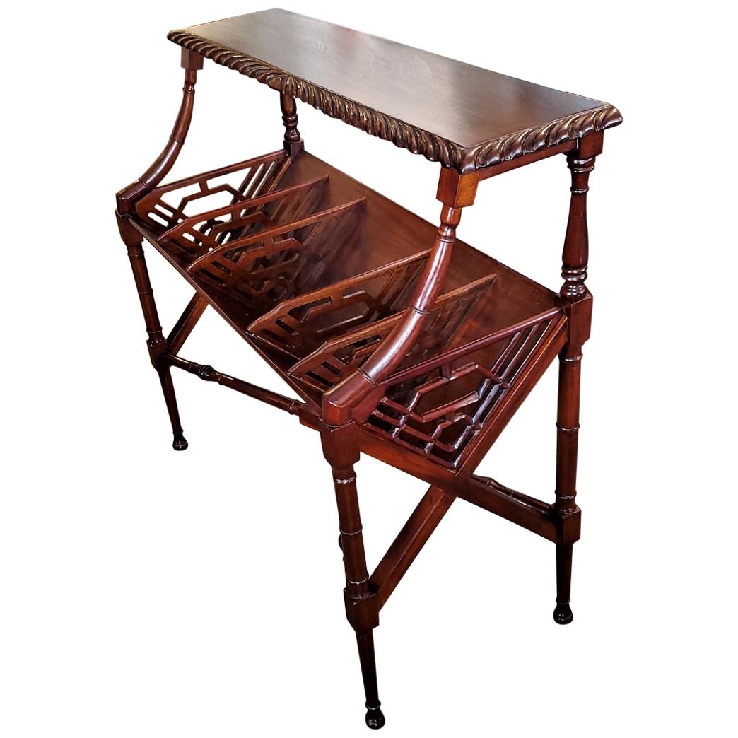 Early 20th Century American Nouveau Magazine Rack Console