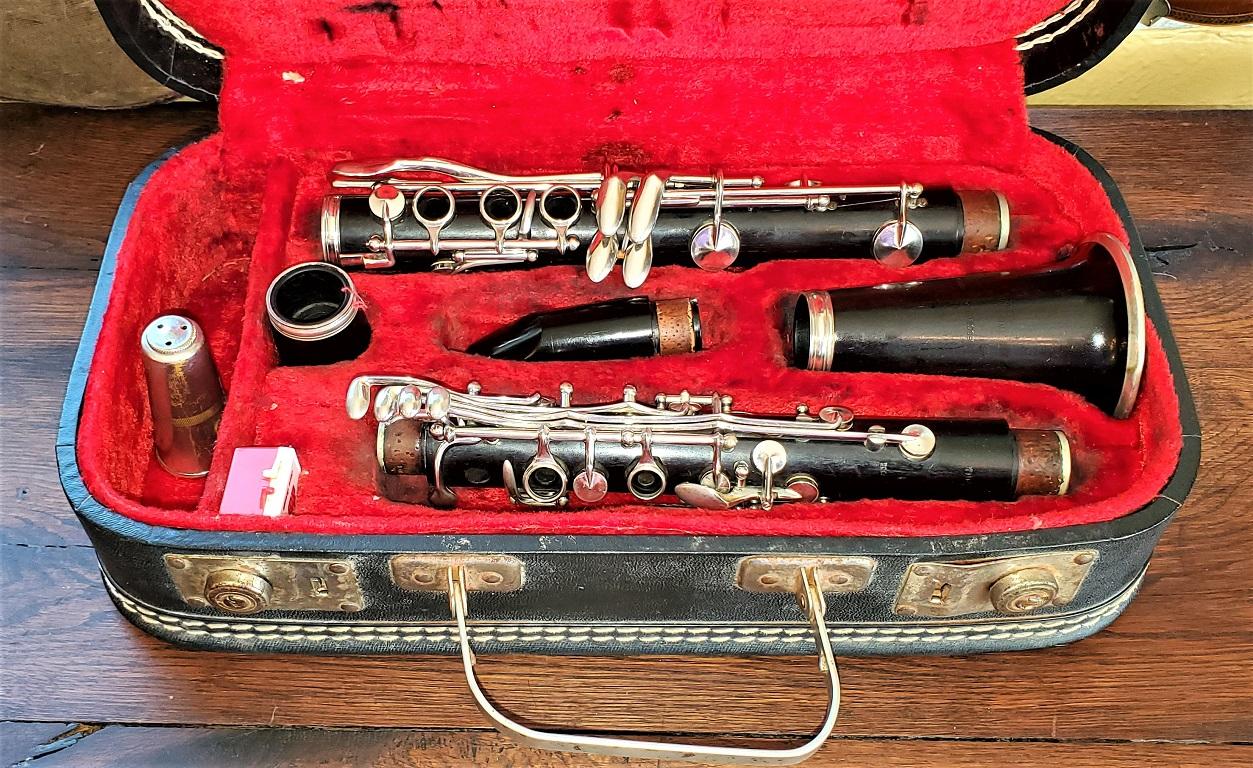 Cast Early 20th Century Boosey & Hawkes The Edgeware Clarinet in Case