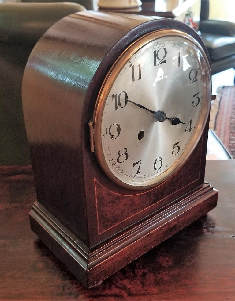 Hand-Crafted Early 20th Century British 8 Day Movement Mantel Clock