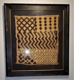Early 20th Century Congolese Kuba Framed Textile