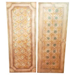 Early 20C Hand Painted Large Sized Ceiling or Wall Panels by Nena Claiborne