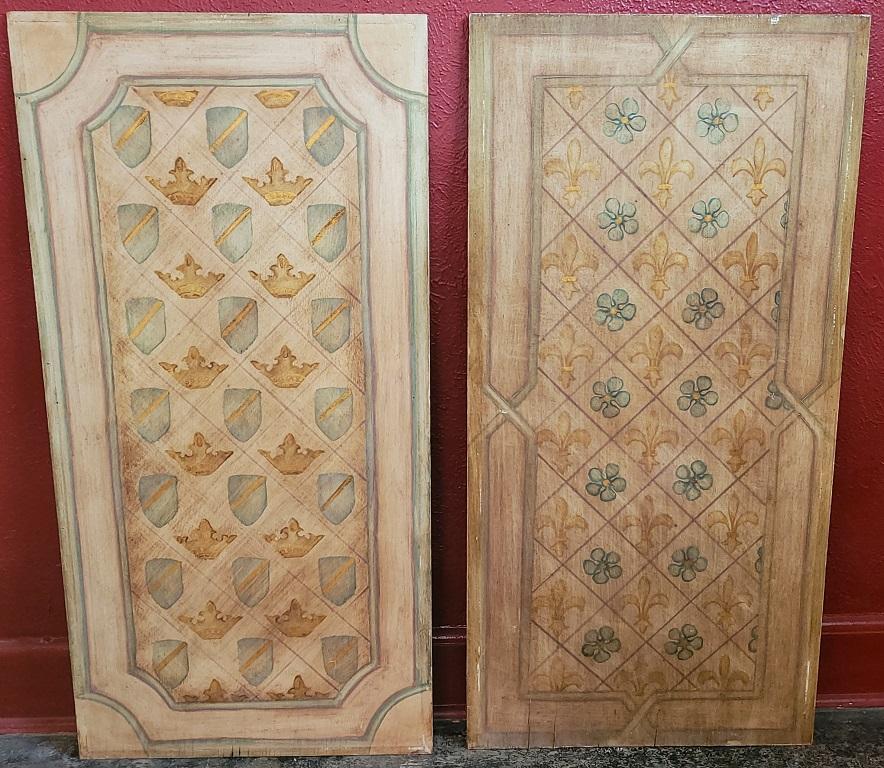 Dipinto a mano Pannelli da soffitto o da parete di medie dimensioni dipinti a mano all'inizio del XX secolo da Nena Claiborne in vendita