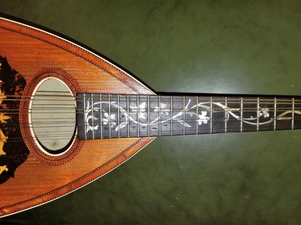 Hand-Crafted Early 20th Century Italian Mandolin with Original Case