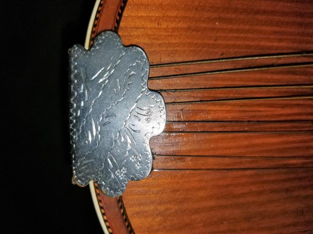 Abalone Early 20th Century Italian Mandolin with Original Case