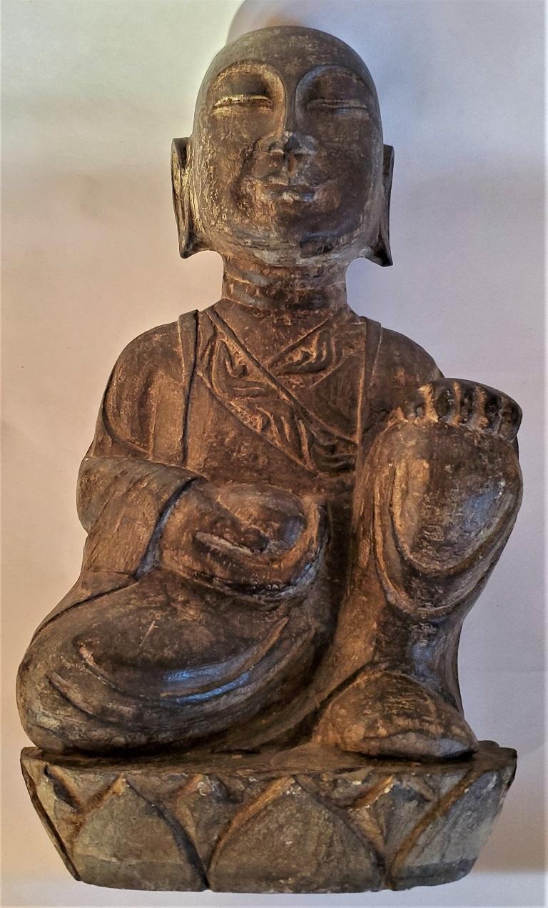 Early 20th Century Japanese Stone Carved Buddha 9
