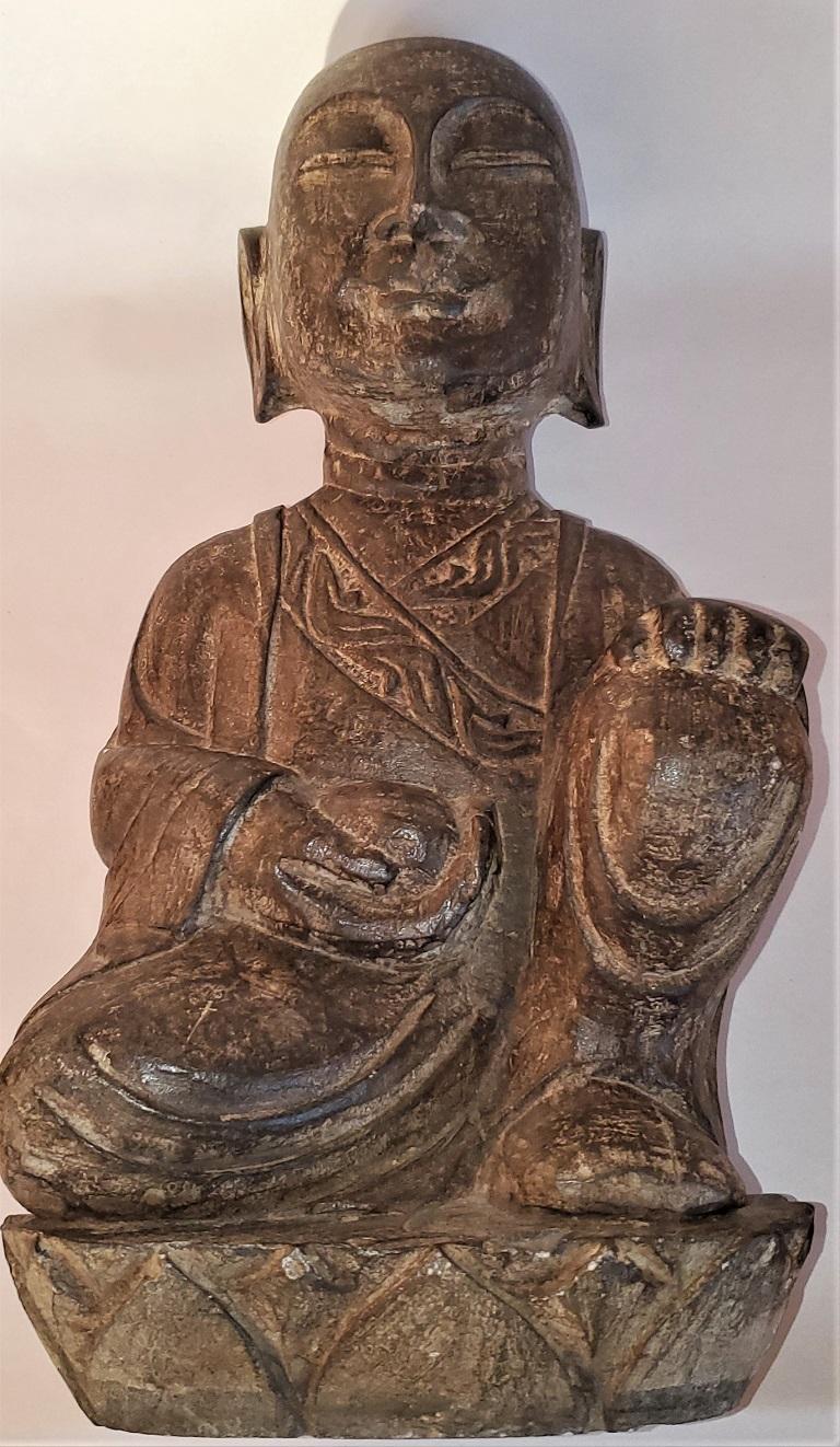 Early 20th Century Japanese Stone Carved Buddha 10