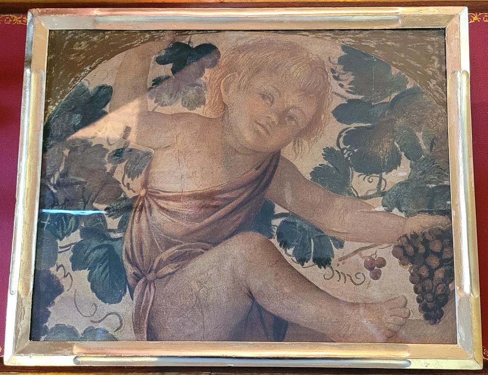 Early 20C Medici Print of Putti Under a Vine For Sale 2