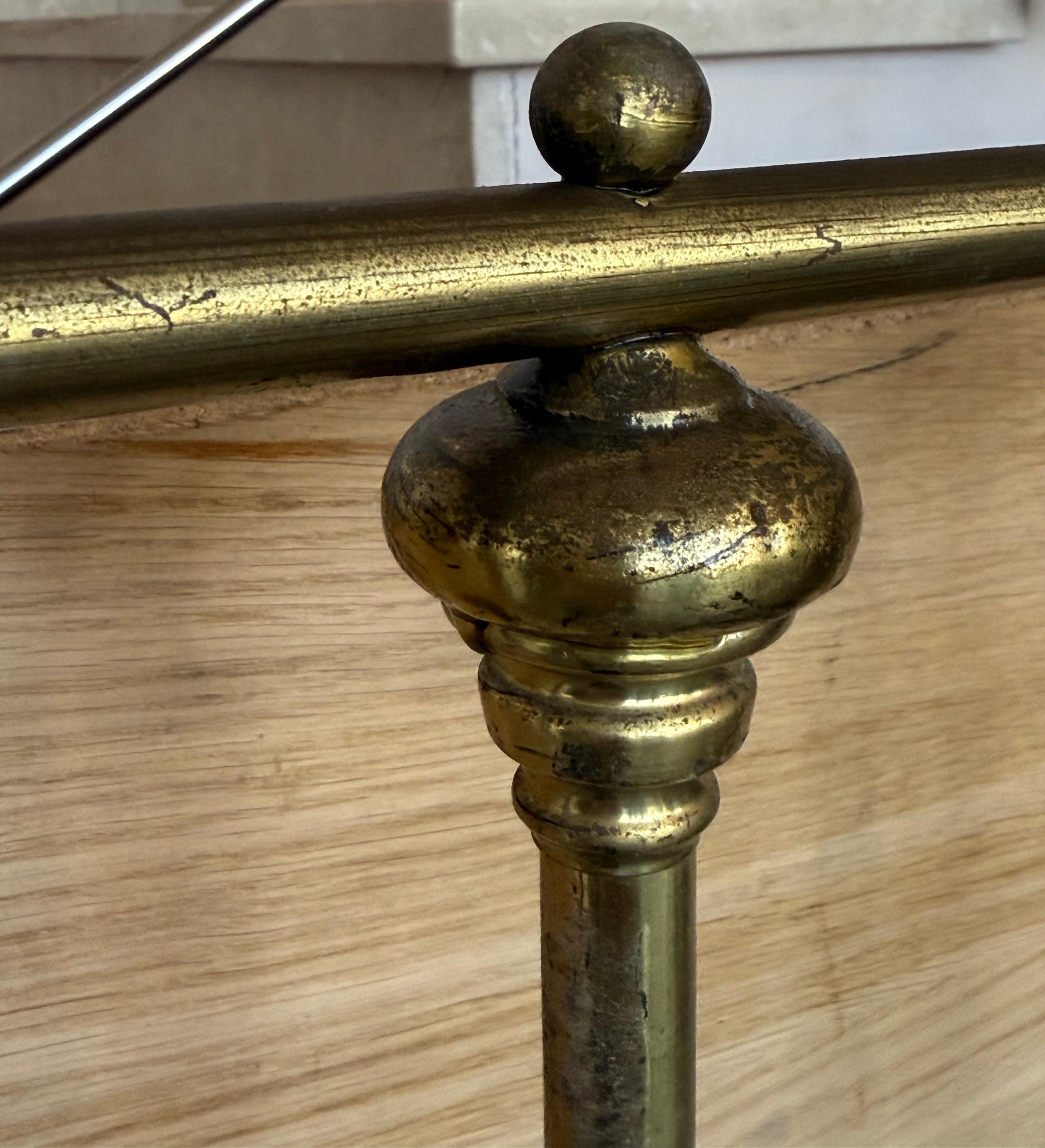 Début 20ème Antique French Brass  & Bronze Bed , Queen  Taille en vente 6