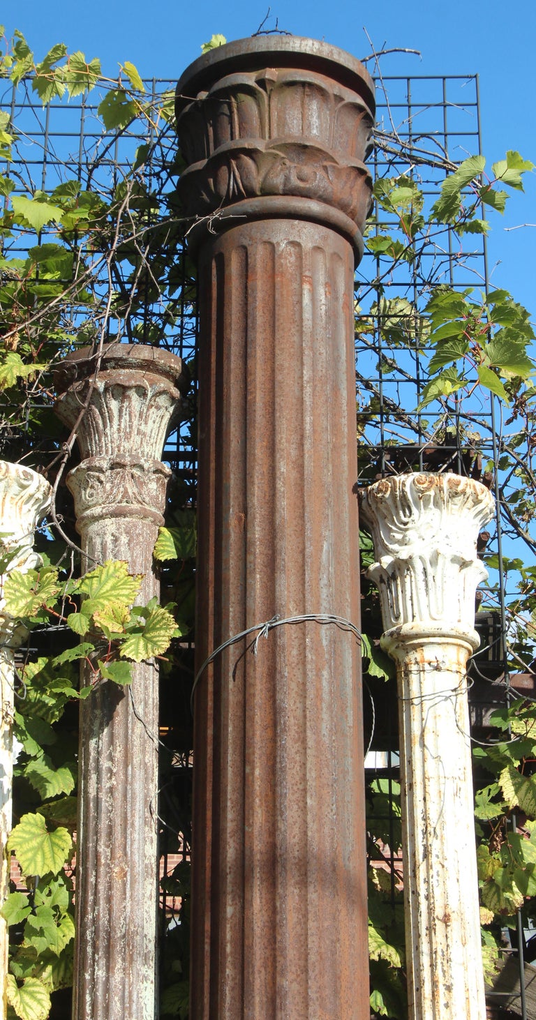 Early 20th C. Fluted Cast Iron Column For Sale at 1stDibs