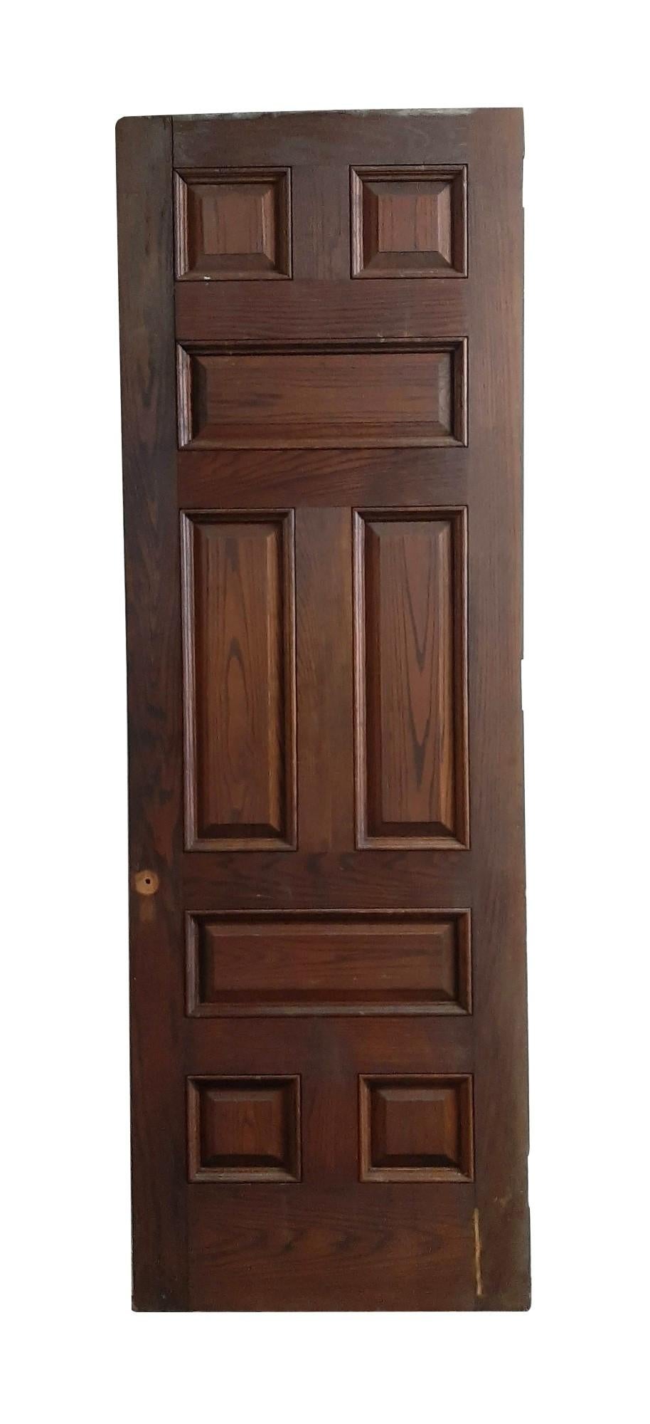 Early 20th C 8 Pane Oak Passage Door from NYC 1