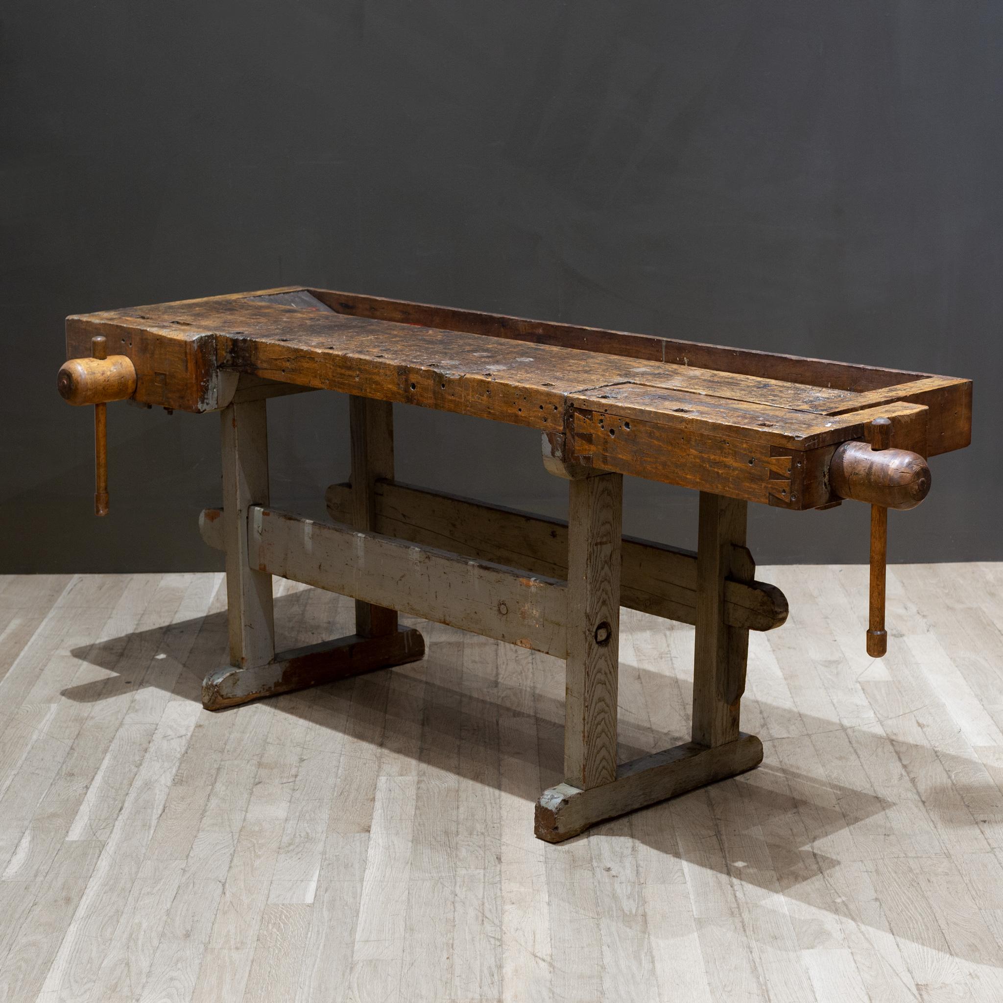 Industrial Late 19th c. American Carpenter's Workbench, c.1900 For Sale