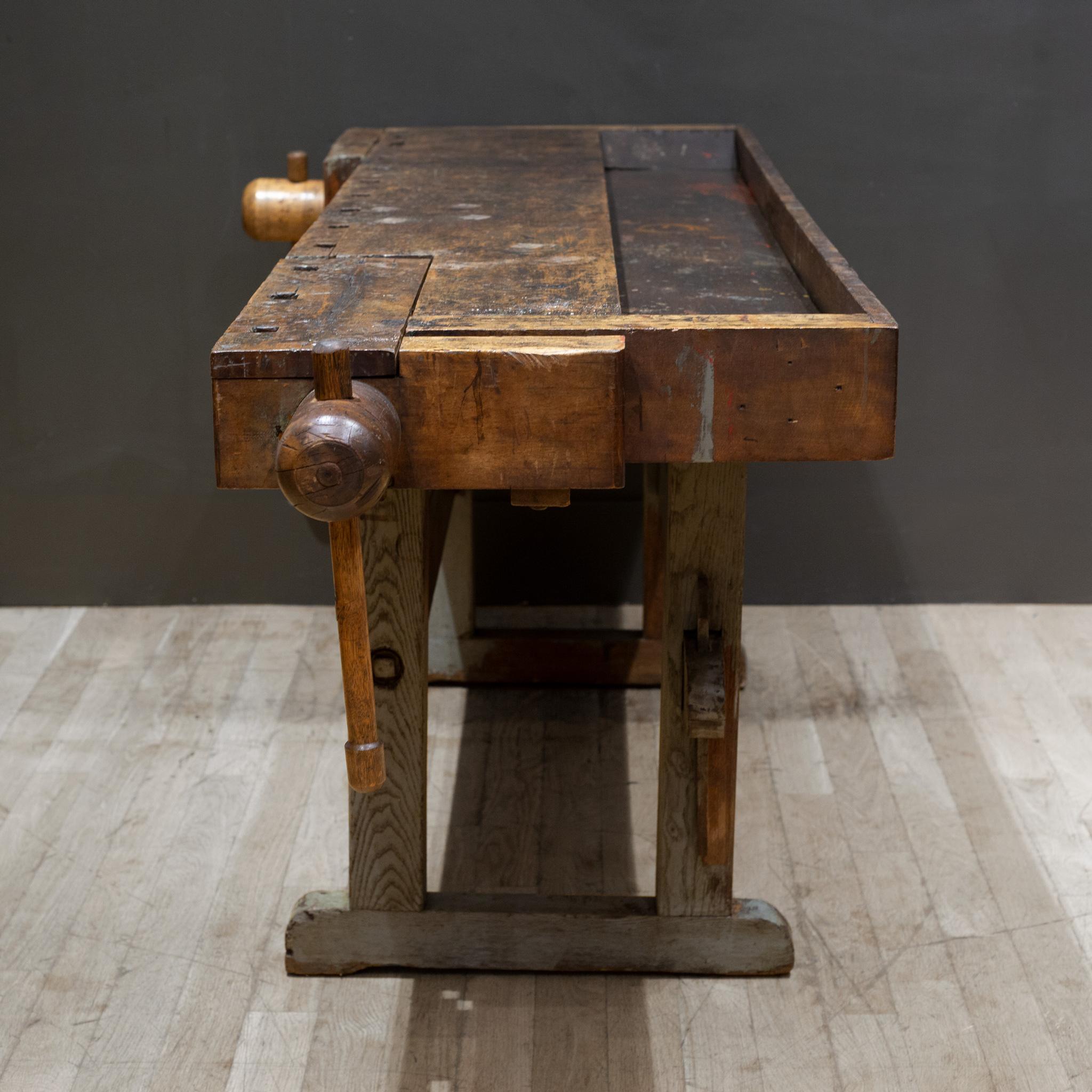 Industriel Fin du 19ème siècle. Établi de charpentier américain, c.1900 en vente