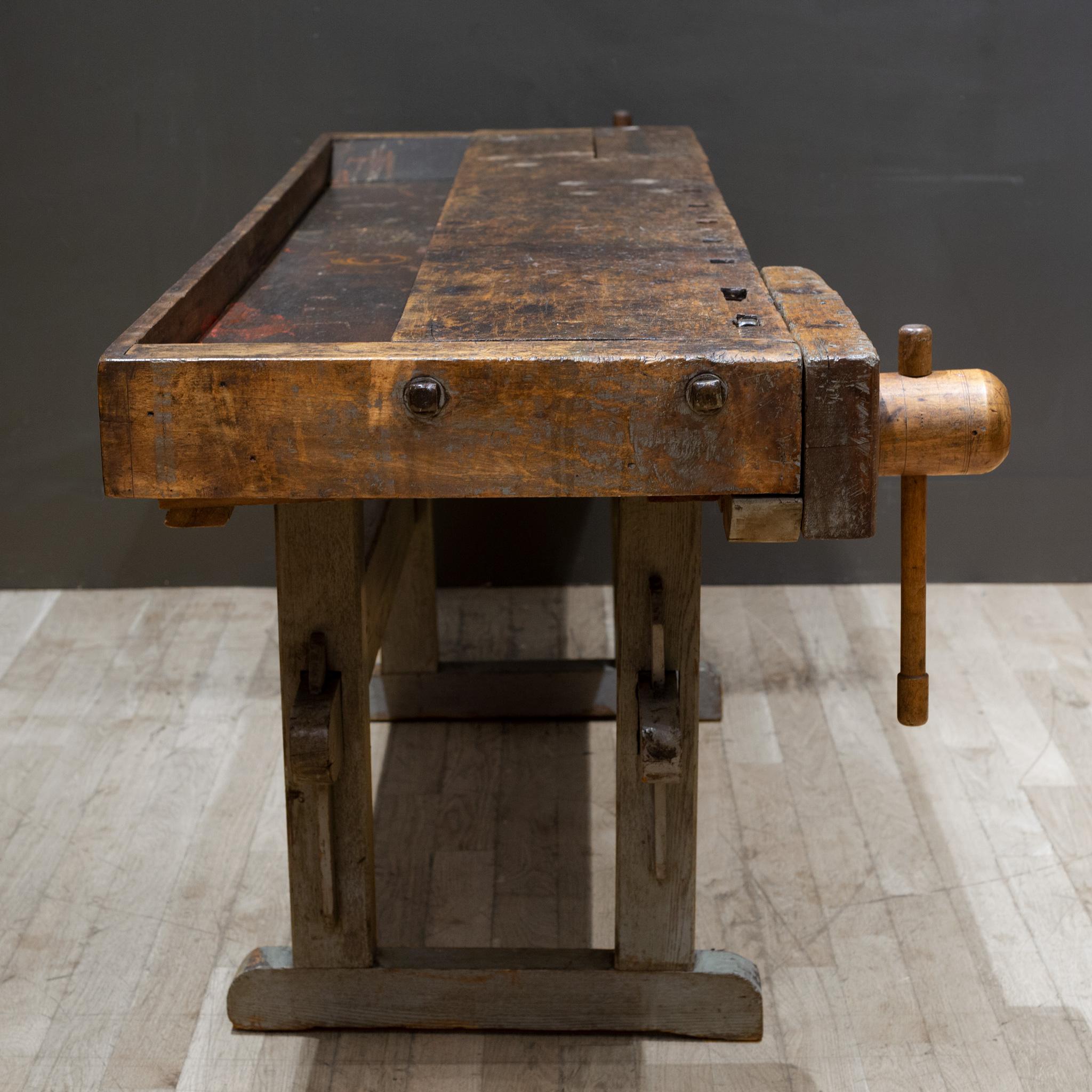 20th Century Late 19th c. American Carpenter's Workbench, c.1900 For Sale