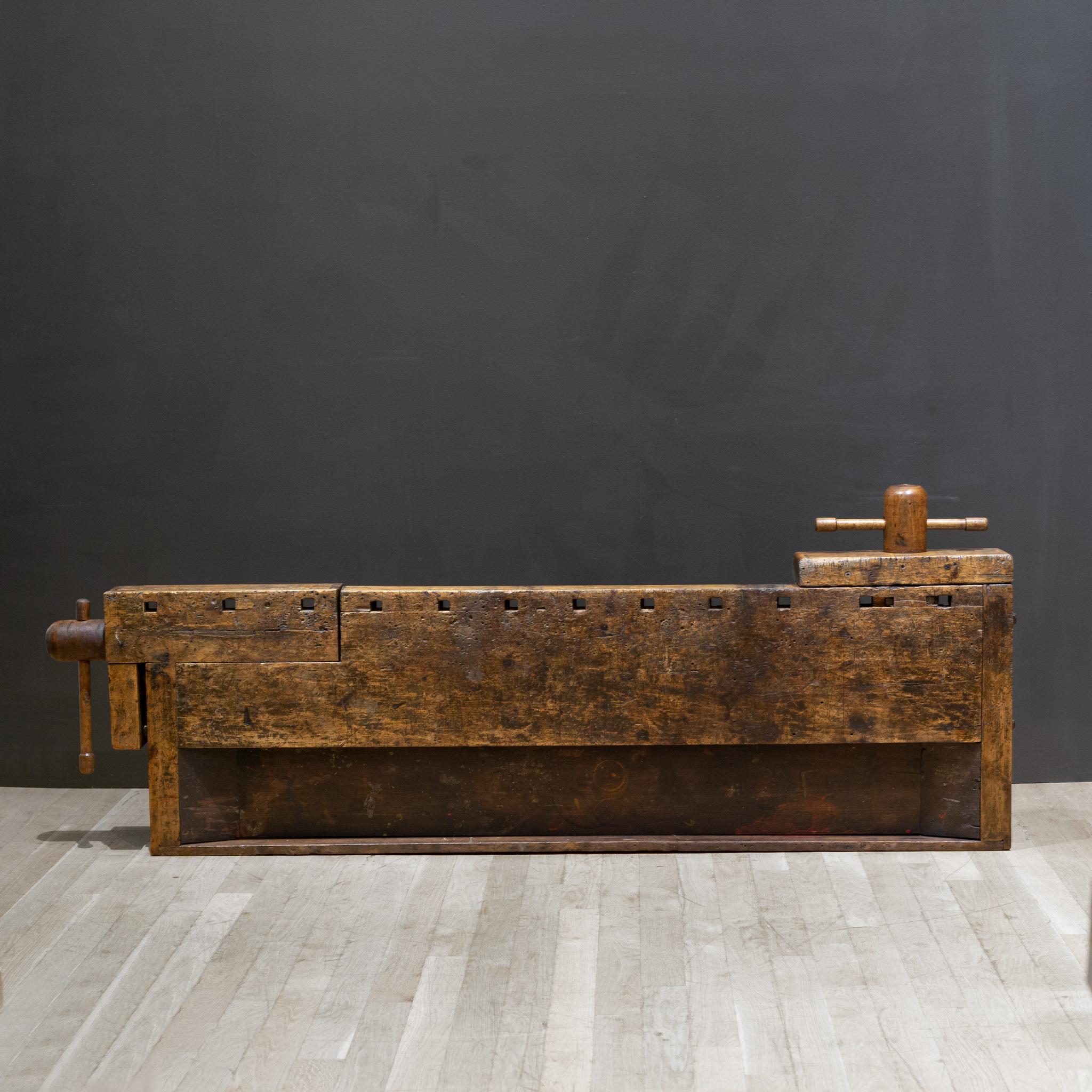 Érable Fin du 19ème siècle. Établi de charpentier américain, c.1900 en vente