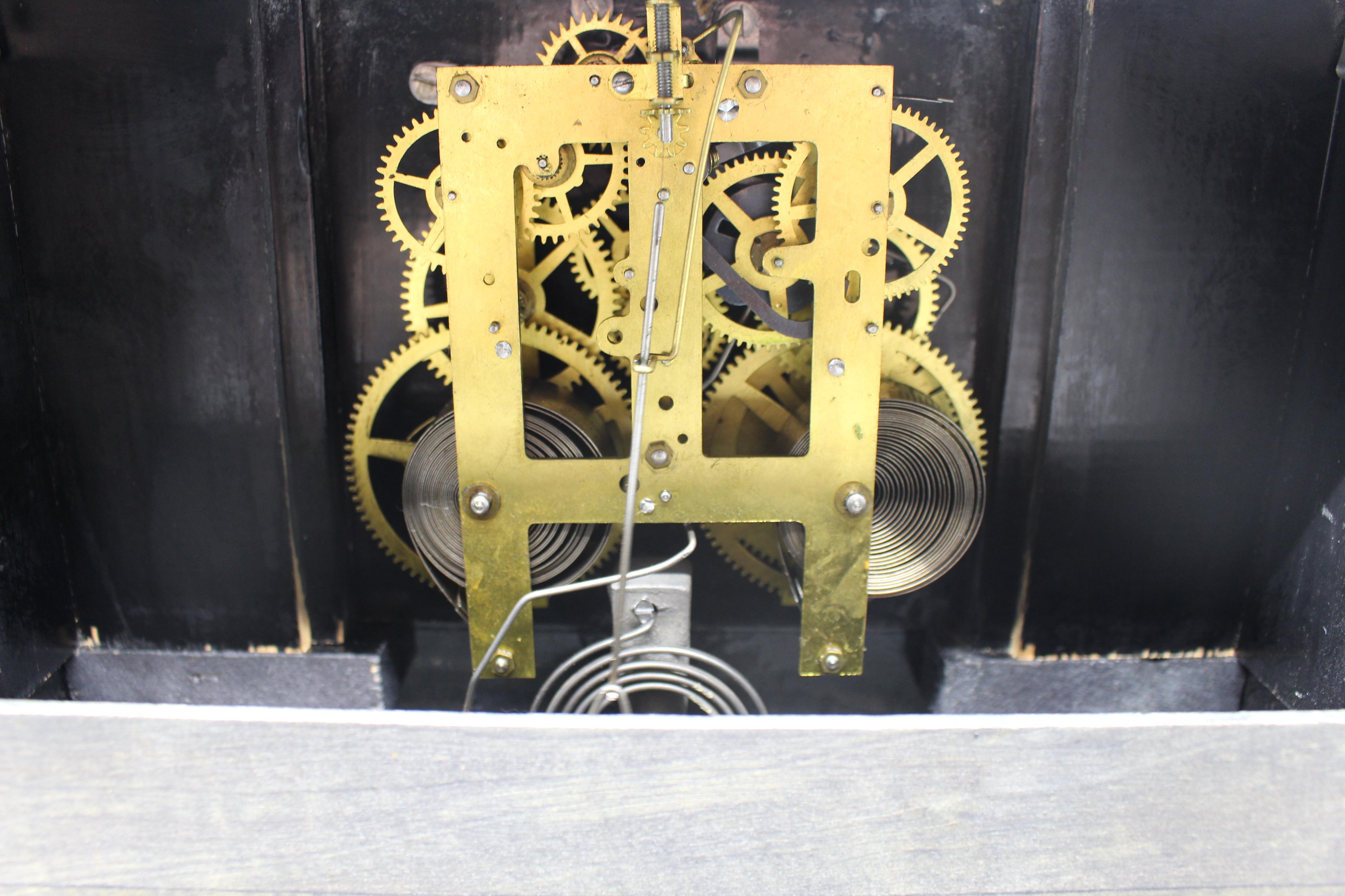 Early 20th Century American Ebonized Mantle Clock 4