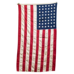 Antique Early 20th c. American Flag with 48 Stars c 1940-1950