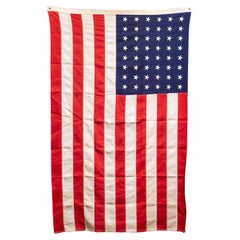 Early 20th C. American Flag with 48 Stars, c.1940-1950