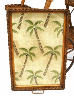 American Wicker Bar Cart