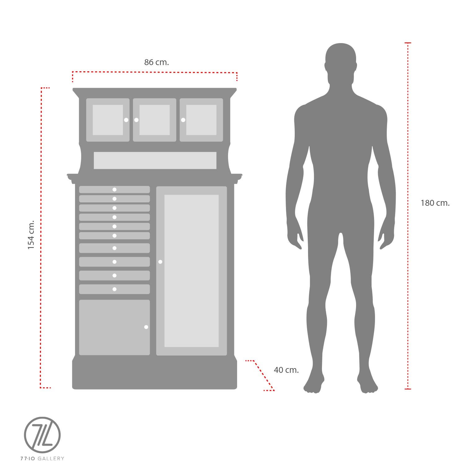 Pin A.I.C. Antique Dental Cabinet en vente