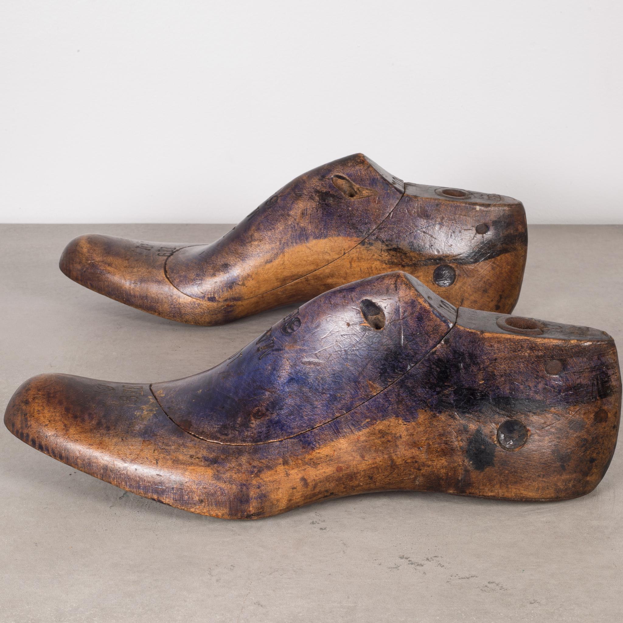 Industrial Early 20th Century Antique Wood and Leather Shoe Last, circa 1920