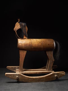 Early 20th Century, Antique Wooden Rocking Horse