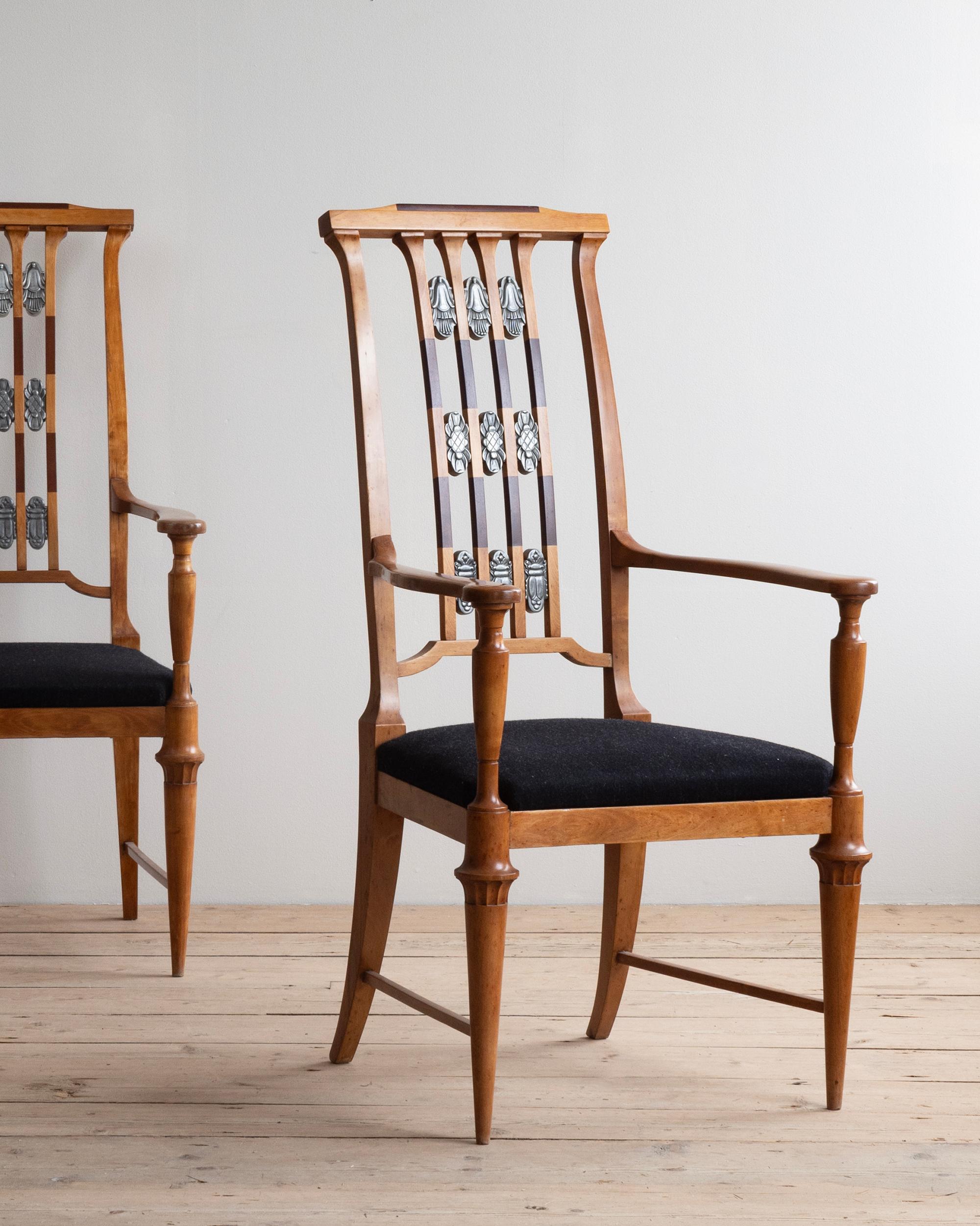 Sillones Art Nouveau de Anton Rosen, principios del siglo XX en venta 5